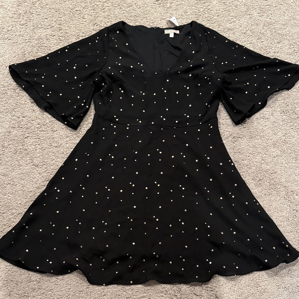 Gianni Bini Black Dress with White Polka Dots
